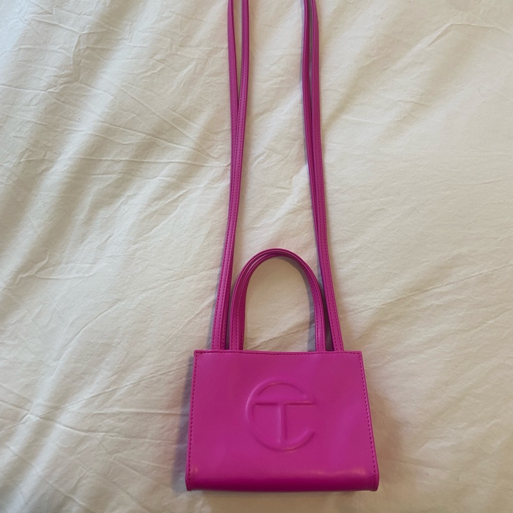 Telfar mini hot pink bag. Bought in 2021- worn once.